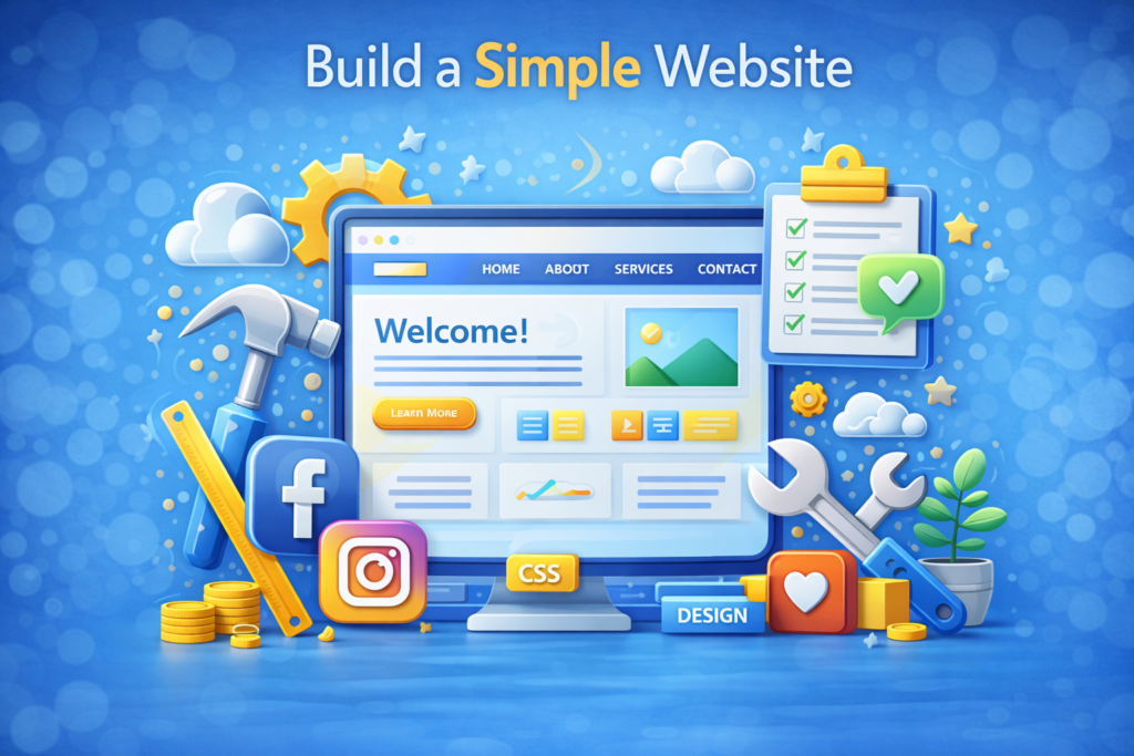 simple business website design for small businesses in Raipur digital marketing